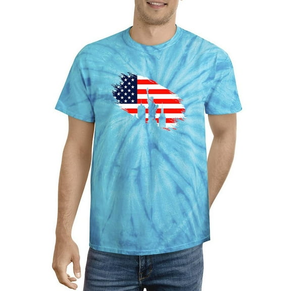 July 4Th Independence Statue Tie Dye Cyclone Men -Image by Shutterstock, Male Small