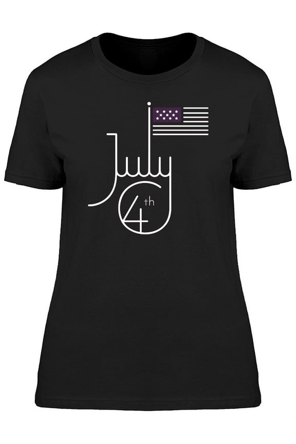 July 4Th Modern Font T-Shirt Women -Image by Shutterstock, Female x-Large