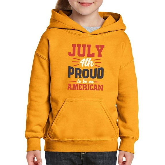 July 4Th Proud American Hoodie Juniors -Image by Shutterstock, Medium