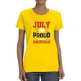 thumbnail image 1 of July 4Th Proud American T-Shirt Women -Image by Shutterstock, Female Medium, 1 of 4