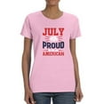 thumbnail image 1 of July 4Th Proud American T-Shirt Women -Image by Shutterstock, Female x-Large, 1 of 4