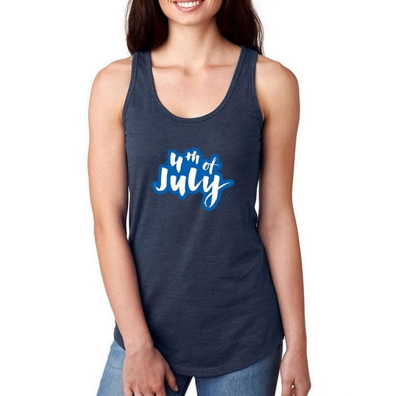 July 4Th Slogan Racerback Tank Women -Image by Shutterstock, Female x-Large