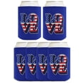 thumbnail image 1 of July 4th Accessories Love America Pop Art Royal Blue 6-Pack Can Drink Sleeves, 1 of 8