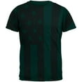 thumbnail image 1 of July 4th Black And White American Flag Mens T Shirt Forest Green X-LG, 1 of 1