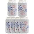 thumbnail image 1 of July 4th Party Favor Fireworks Light Blue 6-Pack Can Drink Sleeves, 1 of 8