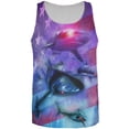 thumbnail image 1 of July 4th Patriotic American Galaxy Laser Sharks All Over Mens Tank Top Multi 2XL, 1 of 1