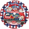 thumbnail image 1 of July 4th Patriotic Cute Truck Gnome Plaid 36 Inch Christmas Tree Skirt Carpet Mat Funny Party Decor Supplies for Xmas Halloween Decorations Occasion, 1 of 6