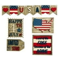 thumbnail image 1 of July 4th Patriotic Tiered Tray Decor Set Stars and Stripes Wood Signs Veterans Day Tiered Tray Ornaments Farmhouse Rustic Wood Sign Memorial Day Decorations for Independence Day Decor, 1 of 7
