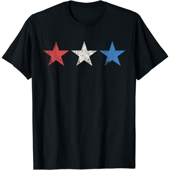 July 4th Red White Blue Stars Cute USA Patriotic American T-Shirt