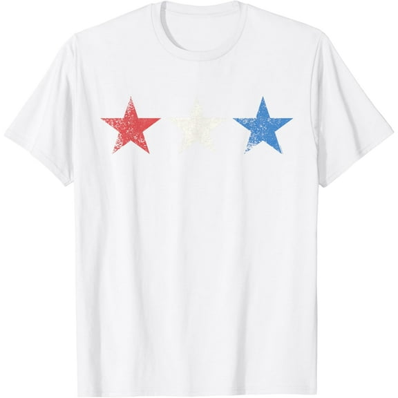 July 4th Red White Blue Stars Cute USA Patriotic American T-Shirt