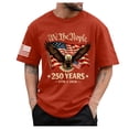 thumbnail image 1 of July 4th Shirts for Men Patriotic Girl American Flag Heart 4th July Red White Blue T-Shirt (Red,M), 1 of 5
