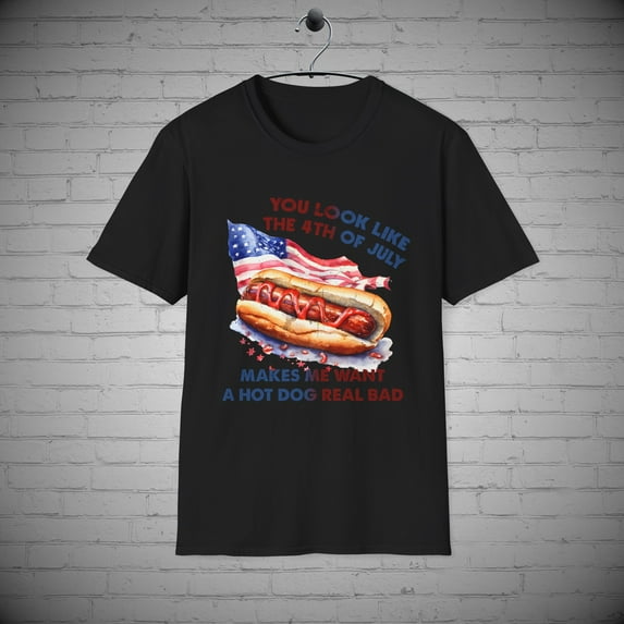 July 4th T-Shirt, Fourth July shirt, Funny July 4th tee, Hot Dog tee
