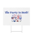 thumbnail image 1 of July 4th The Party Is Here Plastic Yard Sign, 1 of 6