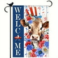 thumbnail image 1 of July  4th Welcome Cattle Garden Flag, 1 of 5