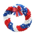 thumbnail image 1 of July 4th Wreath Patriotic American Wreath Handcrafted Memorial Day Wreath Festival Garland Decoration Front Door Wall Home Decor, 1 of 6