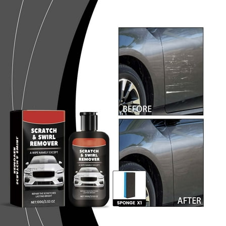 July 50%off, Car Scratch Repair Paste Car Paint Scratch Repair Remover Professionals Scratch Repair Paste Polishing Wax Car Scratch Repair Kit With Sponge 100g