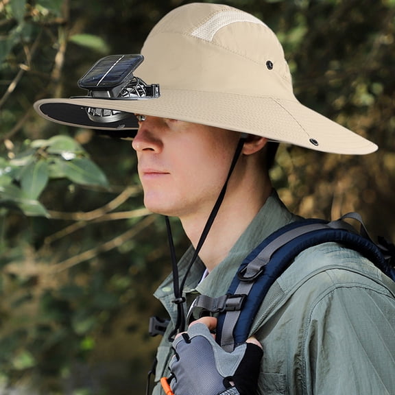 July 50%off, Solar Fan Hat Outdoor Fast-drying Lightweight Rechargeable Strong Wind Cool Sun Hat Sports