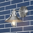 thumbnail image 1 of JONATHAN Y July 7.88" 1-Light Industrial Farmhouse Metal Vanity Light, Nickel, 1 of 8