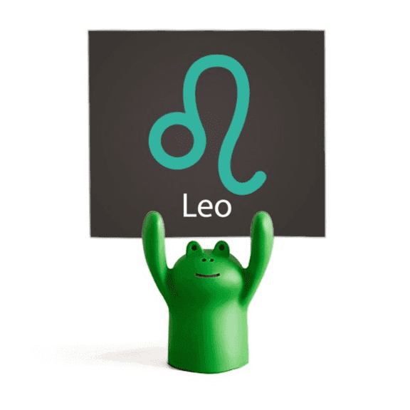 July August Leo Constellation Pattern Memo Holder Cartoon Animal Frog Stand Decoration