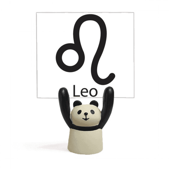 July August Leo Constellation Pattern Memo Holder Cartoon Animal Panda Stand Decoration