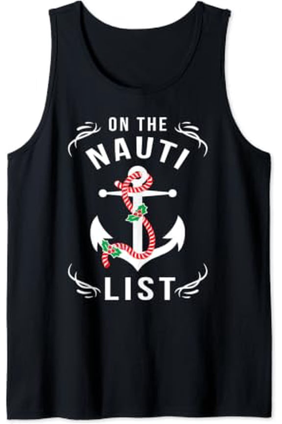 July Beach Nautical Anchor Beach On The Nauti List Tank Top Size S-3XL