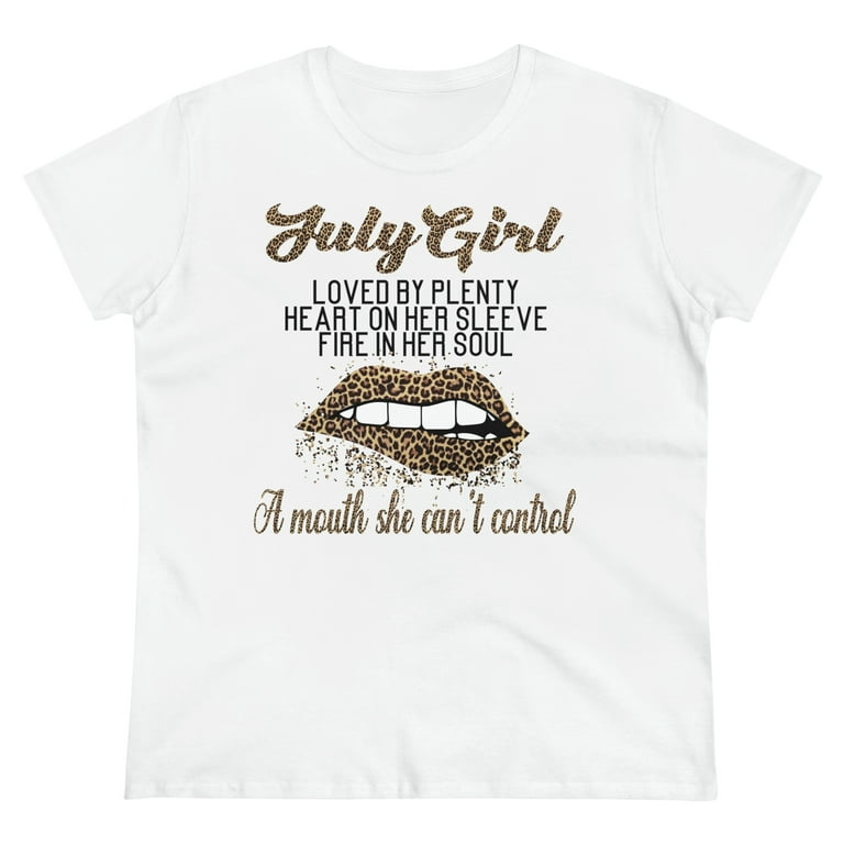 July Birthday Shirt Female White Dynamic Apparel