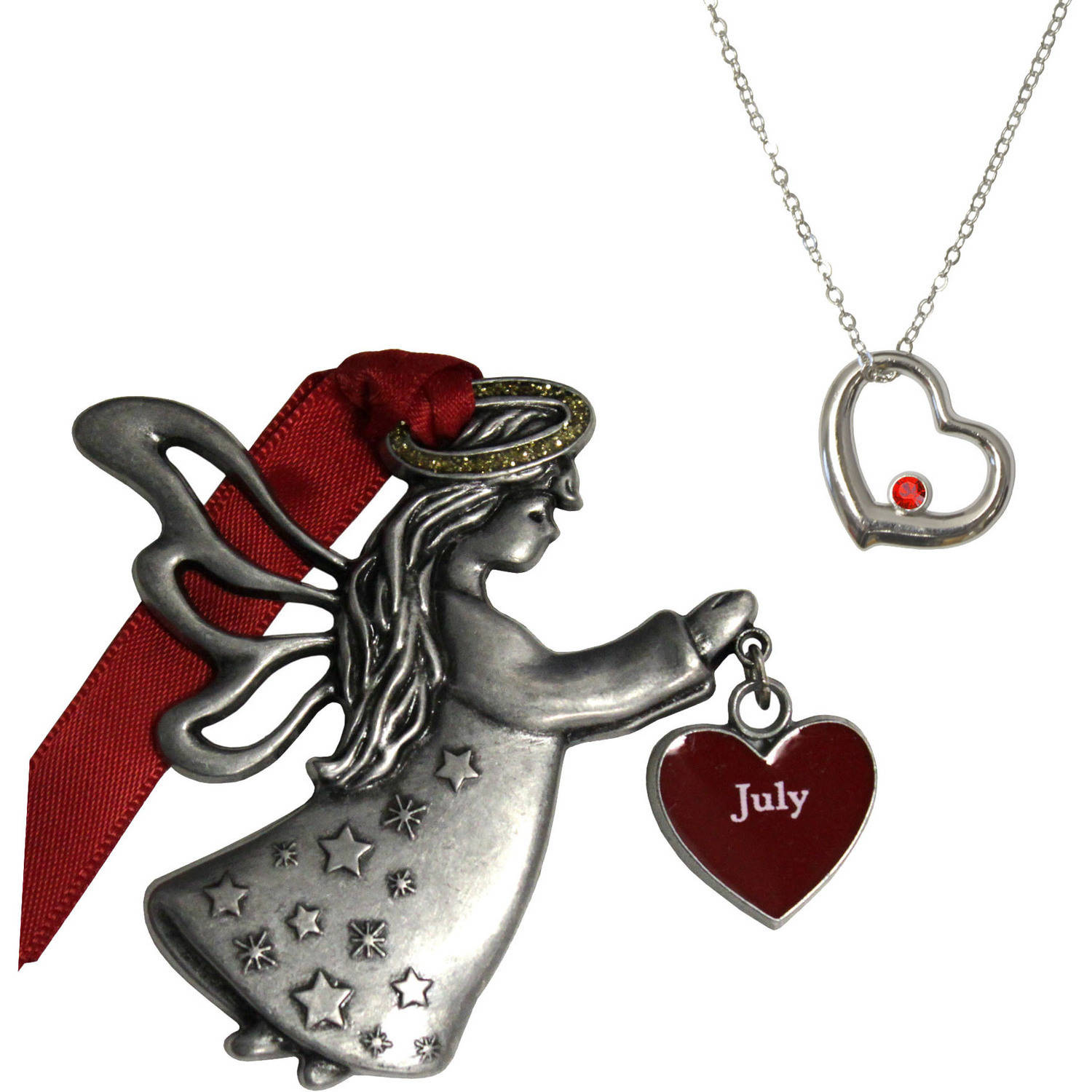July Birthstone Angel Ornament and Necklace Set - image 1 of 1