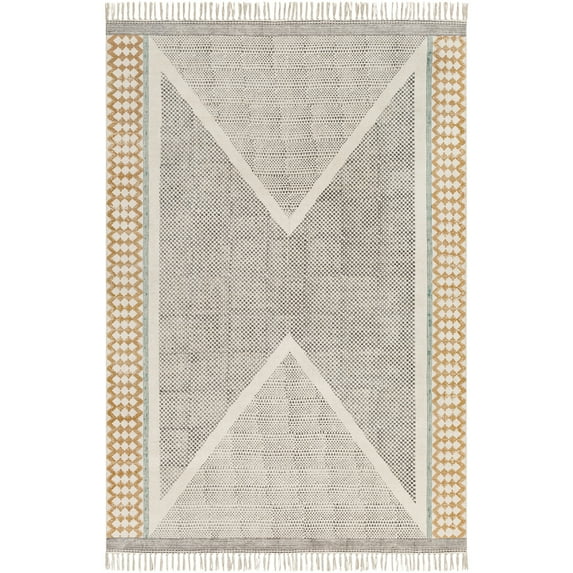 July Grey/Tan 8' x 10' Global Rectangle Area Rug