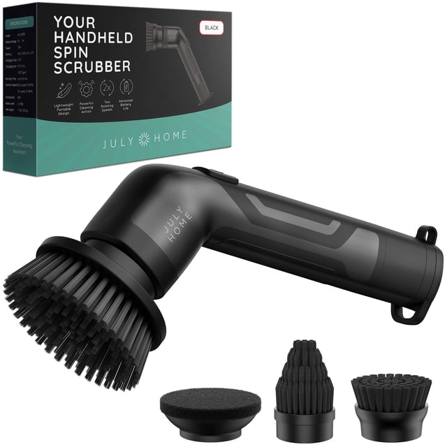 July Home Cordless Shower Scrubber, Rechargeable Electric Spin Scrubber