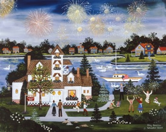 July Jubilee Canvas Art - Jane Wooster Scott (18 x 14)