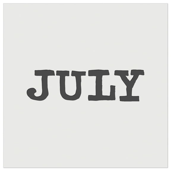 July Month Calendar Fun Text DIY Cookie Wall Craft Stencil - 3.5 Inch