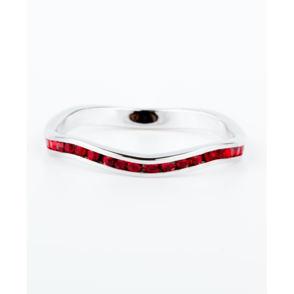 July Swarovski Crystal Birthstone Stackable ring in Sterling Silver