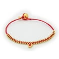 thumbnail image 1 of July Synthetic Ruby (Cz) Red Cord Birthstone Bracelet in Vermeil, 6", 1 of 1