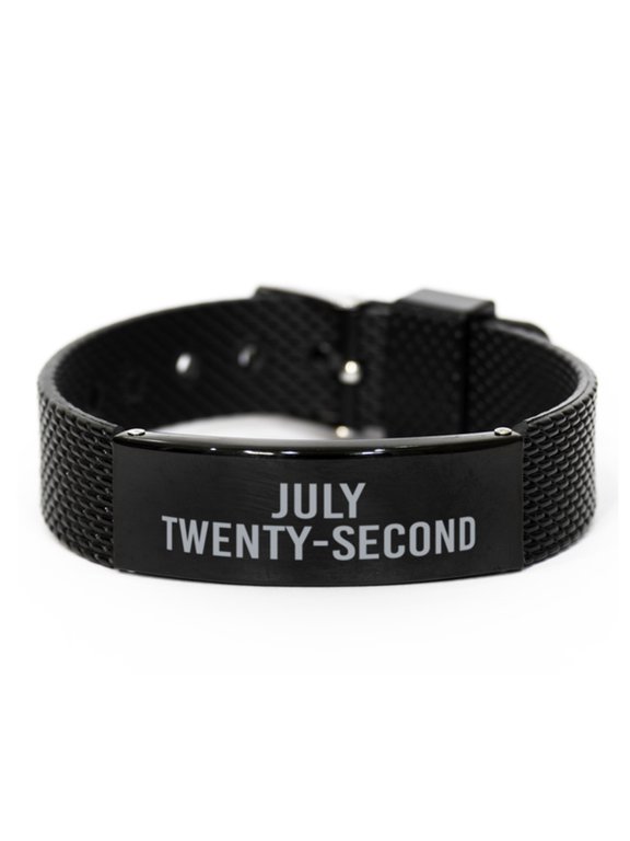 July Twenty Second Bracelet Birthday Birth Date Wedding Anniversary Date for Men Women Him Her July 22 Jewelry