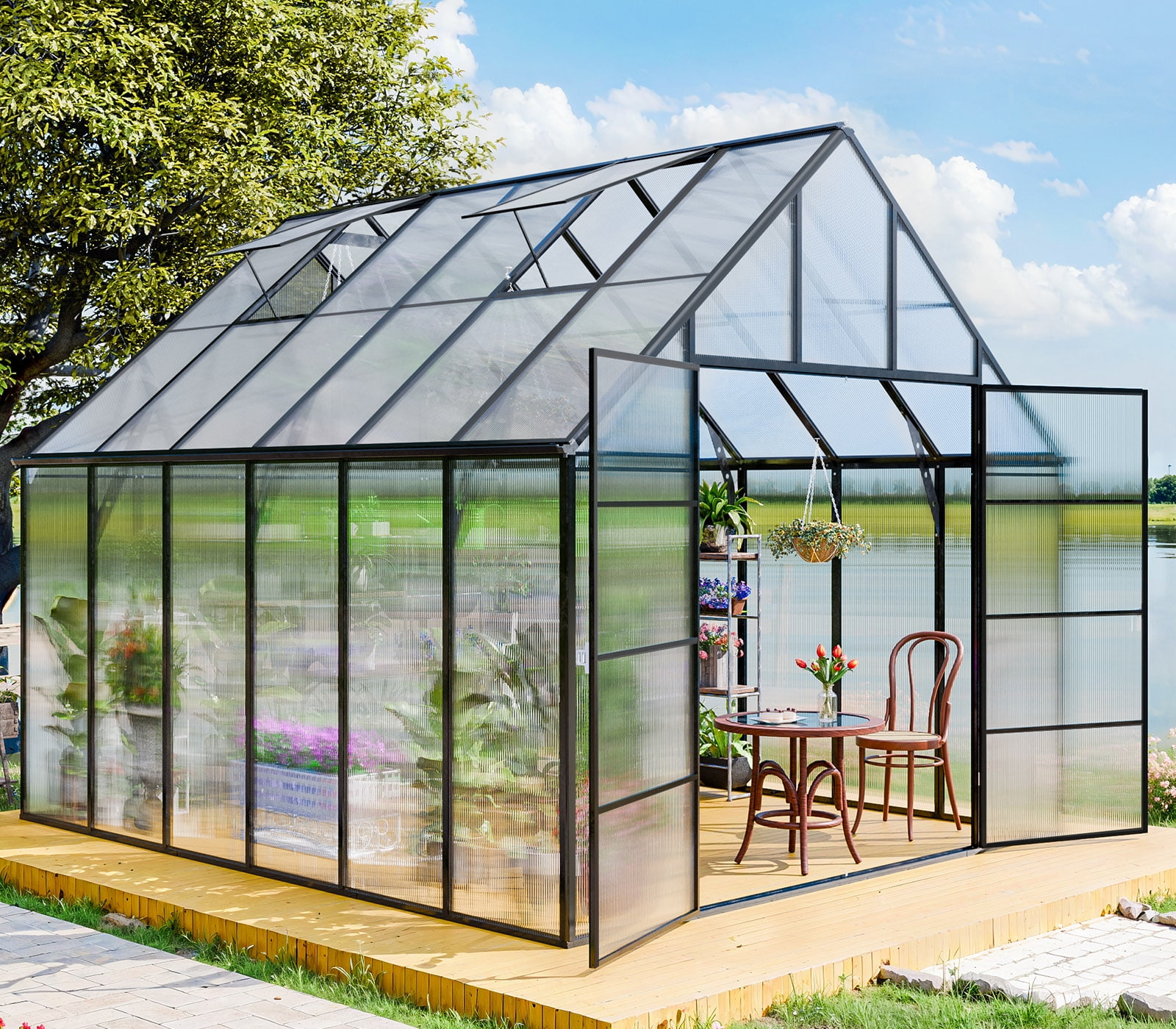 July s Song 10 x12 Greenhouse for Outdoors Upgraded Polycarbonate July s Song 10 x12 Greenhouse for Outdoors Upgraded Polycarbonate