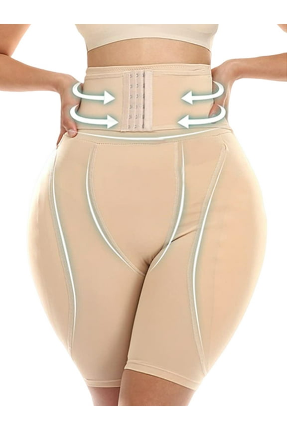 Plus Size S-5XL Womens Tummy Control Body Shaper Hip Enhancer Panties Underwear