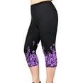 thumbnail image 1 of Julycc Plus Size Women High Waist Capri Pants Sport Fitness Stretch Yoga Leggings, 1 of 2