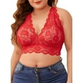 thumbnail image 1 of Julycc Plus Size Womens Comfort Bralette Lace Lingerie Crop Top Wirefree Bra, 1 of 4