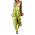 thumbnail image 1 of Julycc Plus Size Womens Cotton Linen Wide Leg Jumpsuit Dungarees Bib Casual Overalls Pants, 1 of 4