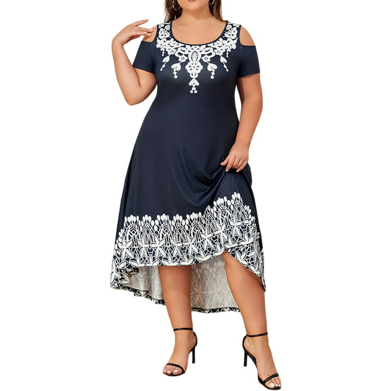 Cold shoulder high low maxi dress clearance