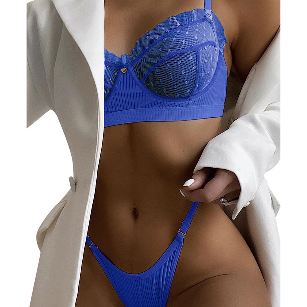 Julycc Womens Sexy Lingerie Set Push Up Bra Briefs Panties Babydoll  Underwear Sleepwear