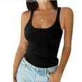 thumbnail image 1 of Julycc Women Ribbed Cami Tank Tops Casual Basic Camisole Sleeveless T-Shirt Blouse, 1 of 5