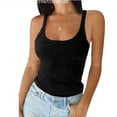 thumbnail image 1 of Julycc Women Ribbed Cami Tank Tops Casual Basic Camisole Sleeveless T-Shirt Blouse, 1 of 2