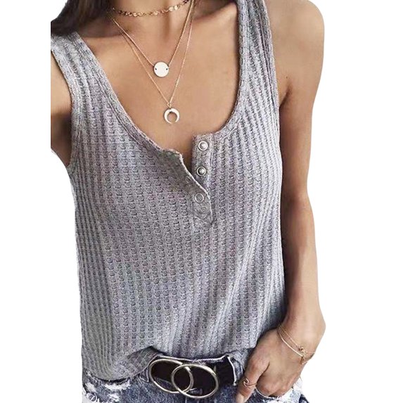 Julycc Women Ribbed Cami Tank Tops Casual Basic Camisole Sleeveless T-Shirt Blouse