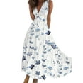thumbnail image 1 of Julycc Women Summer Boho Long Maxi Dress Party Beach Floral Sundress, 1 of 2