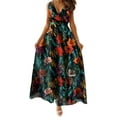 thumbnail image 1 of Julycc Women Summer Boho Long Maxi Dress Party Beach Floral Sundress, 1 of 2