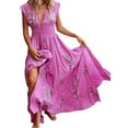 thumbnail image 1 of Julycc Women Summer Boho Long Maxi Dress Party Beach Floral Sundress, 1 of 2