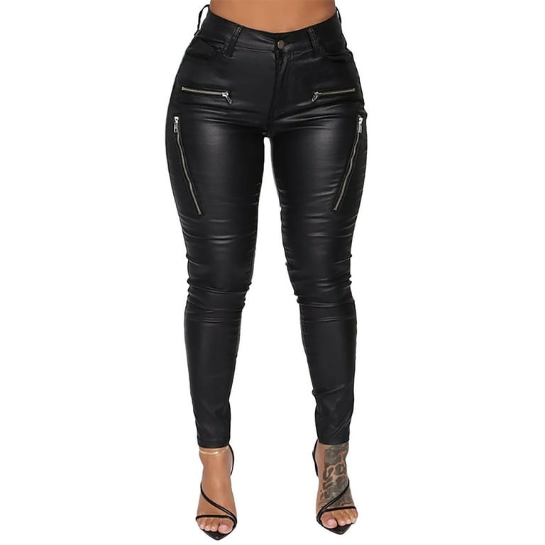 Wet leather shop pants
