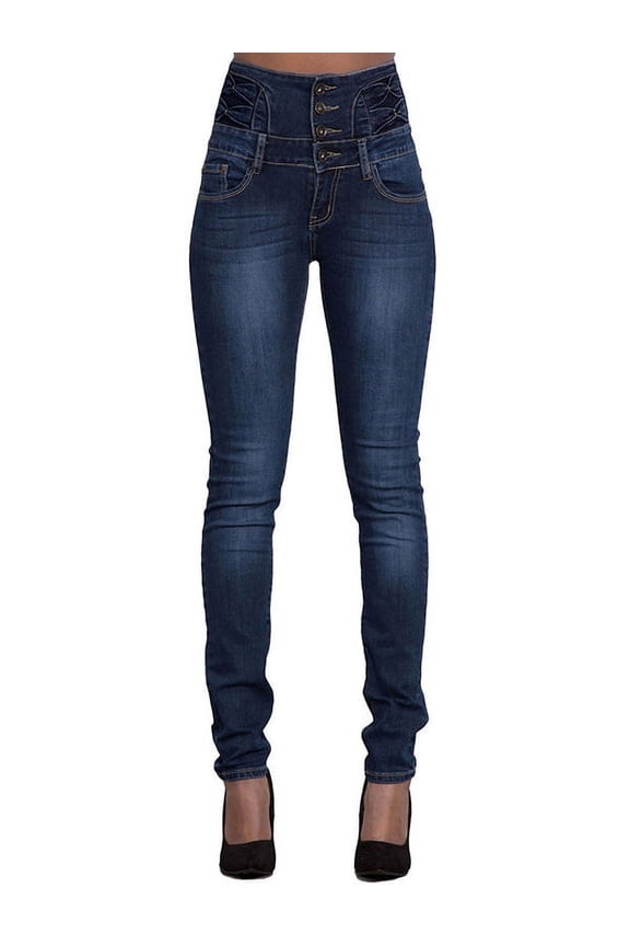 Womens High Waist Stretch Dim Pants Skinny Ankle Jeans