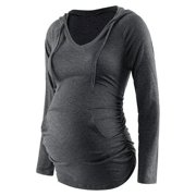 Julycc Womens Long Sleeve Hoodies T Shirt Maternity Blouse Tops